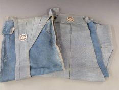 Japanese Edo period complete Kamishimo in indigo blue with family mon