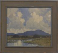 Paul Henry RHA print 'A Showery Day', County Kerry, Ireland, 42 x 47cm