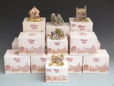 Fifteen Lilliput Lane cottages, in boxes
