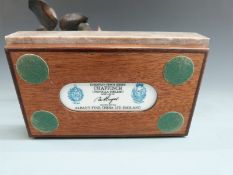 Albany Fine China, Worcester bronze and porcelain figure of a chaffinch raised on a marble base, H