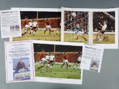 Three Alan Damms limited edition prints, two being World Cup Final 30th July 1966 England 4 - West