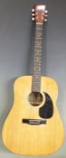 Stagg acoustic guitar model SW203 SD-N, serial no. 01009, with soft carry case