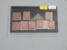 Newfoundland 1857-64. A very attractive mint set of imperf stamps 1d-1s. All with good margins and
