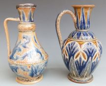 Two Royal Doulton ewers, tallest 20cm