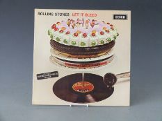 The Rolling Stones - Let It Bleed (SK5025) with front cover sticker and blue inner but no poster,