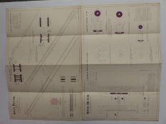 Tower Bridge, London, two Victorian architect's or civil engineering drawings depicting the Surrey