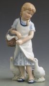 Royal Copenhagen figure girl with ducks, H25cm
