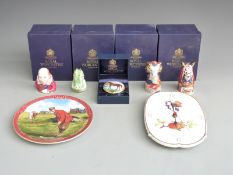 Four boxed Royal Worcester candle snuffers including three limited edition, comprising Heraldic