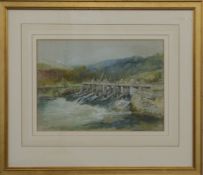 Frederick Henry Henshaw 'The Avon Nr Stratford' salmon leap, signed, dated 1869 and titled lower