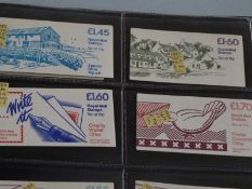 Three albums of GB stamp booklets 1970-1990