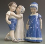 Two Royal Copenhagen child figures, H18cm