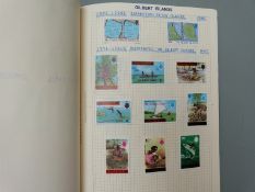 Six albums of Asian and Pacific Islands stamps