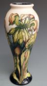 Moorcroft trial vase decorated with lilies, dated 2000, boxed, H27.5cm