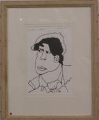 Three Peter Sutton portraits, one titled Lerotto, 21 x 21cm, all signed and dated either 08 or 09