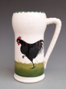 Bristol / Pountney pottery 'Cock and Hen' vase, H18cm