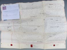 A 19thC Indenture dated 9th February 1872 regarding the conveyance of a parcel of grounds in Leonard