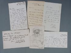 Autograph Letters from Sir Edward J. Poynter regarding a figure of St. George (1869), W.P. Frith