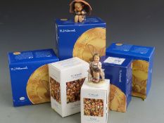 Seven Goebel Hummel figures including umbrella figure, some boxed
