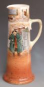 Royal Doulton Dickens Series ware unusually tall jug or pitcher, H39cm