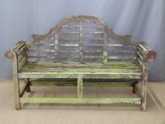 Luytens teak garden bench, L165cm