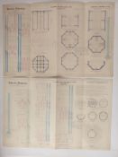 Tower Bridge, London, two Victorian architect's or civil engineering drawings depicting the