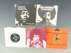 Jimi Hendrix - seven singles including three picture sleeves, all appear Ex