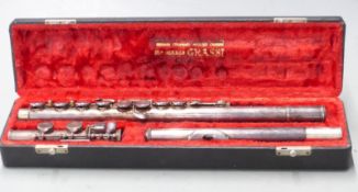 Grassi Italian made vintage flute serial number 6452. Prestige model with sterling silver mouth