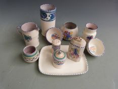 Poole and Carter Stabler Adams pottery including vases, jugs, cruets etc. tallest, 14.5cm