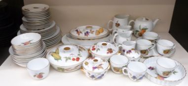 Quantity of Royal Worcester Evesham Gold dinner and teaware,  mostly six place settings,