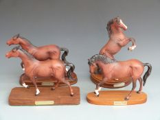 Four Beswick horses from the Spirit series, tallest 30cm
