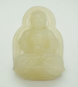 Chinese/ Tibetan nephrite carving of Buddha with certificate