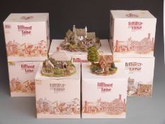 Seven Lilliput Lane cottages including High Ghyll Farm, in boxes