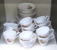 Duchess teaware decorated with pheasants