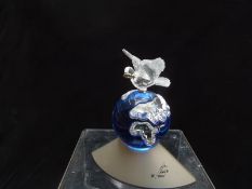 Swarovski Crystal Planet Vision 2000 Millennium Edition, 12cm tall, in original box with