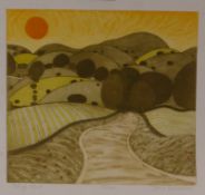 John Brunsdon signed limited edition print 3/100 'Days End, 29 x 31cm