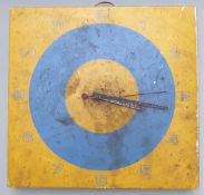 Blue Circle Cement advertising wall clock with electric movement, W40 x H38 x D6cm