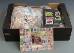 A box of loose mainly GB stamps including large quantity of Silver Jubilee stamps