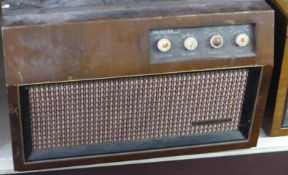 Dynatron 'Mazurka' portable stereo record player with Garrard deck and built in twin speakers