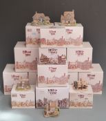 Fifteen Lilliput Lane cottages, in boxes