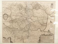 Henricus 1632 map of The Fens, 'A General Plotta and Description of the Fennes and surrounding