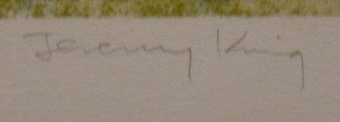 Four Jeremy King signed limited edition prints (each 132/200) of boats in tidal rivers, each 49 x