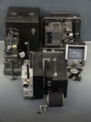 Cine projectors and accessories including Bell and Howell 16mm, Paillard Bolex 9.5mm and Bolex