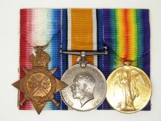 Royal Navy WWI medals comprising 1914/1915 Star, War Medal and Victory Medal named to 238868 T F