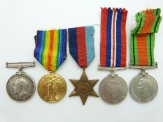 British Army WWI medals comprising War Medal and Victory Medal named to 100666 Sapper G J Stanley