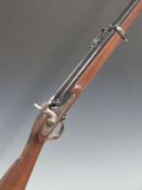 Parker-Hale Enfield 1858 pattern .577 2-band percussion hammer action rifle with monogrammed lock