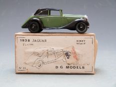 D G Models Dinky scale diecast model 1938 Jaguar 1.5 litre, No.11, in original box.