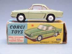Corgi Toys diecast model Renault 'Floride' with green body and red interior, 222, in original box.