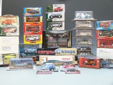 Thirty-four various diecast model vehicles including Fiat, Century 2000, James Bond Aston Martin