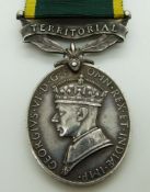 British Army Territorial Efficiency Medal (George VI) named to 7601979 Cpl G Harris, REME
