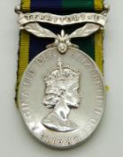 British Army Territorial Efficiency Medal (Elizabeth II) named to 24486549 Driver C Tranter, Royal